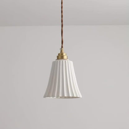 Trumpet Traditional Ceramic Pendant Light