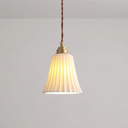 Trumpet Traditional Ceramic Pendant Light