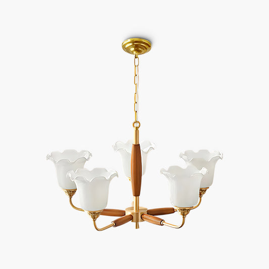 Trumpet Flower Minimalist Crystal Chandelier