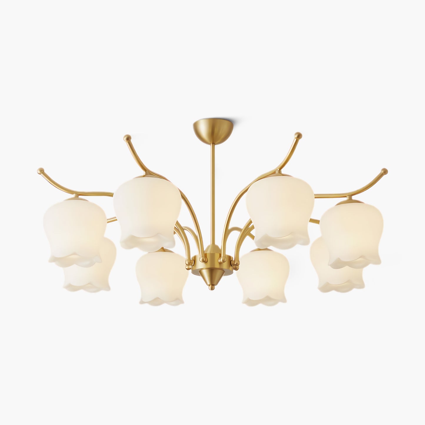 Tulip Brass Modern Crystal Chandelier