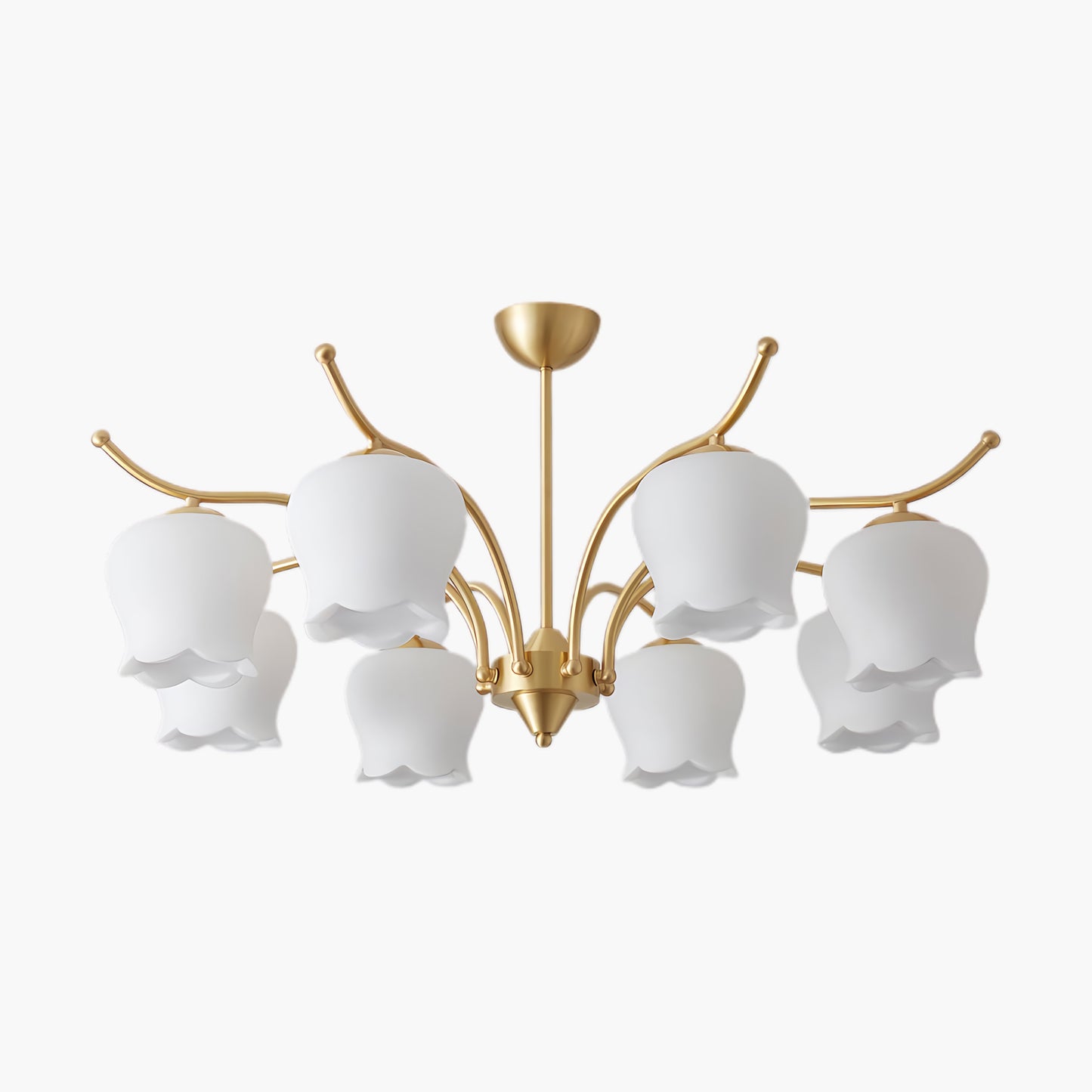 Tulip Brass Modern Crystal Chandelier