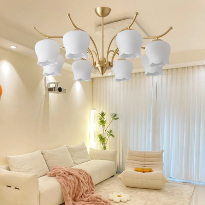 Tulip Brass Modern Crystal Chandelier