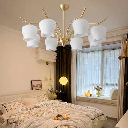 Tulip Brass Modern Crystal Chandelier