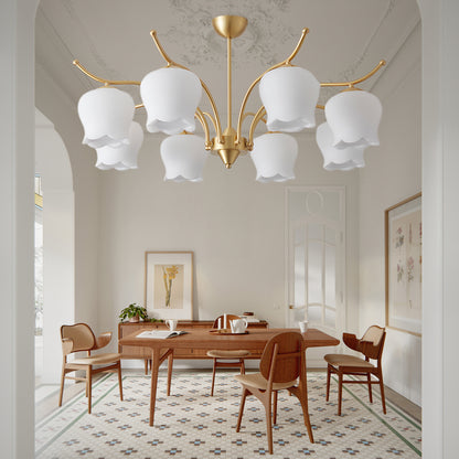 Tulip Brass Modern Crystal Chandelier