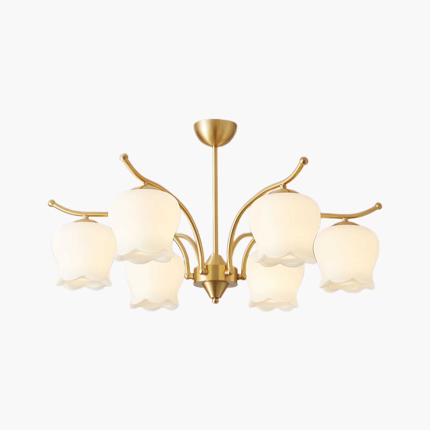 Tulip Brass Modern Crystal Chandelier