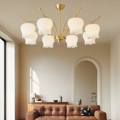 Tulip Brass Modern Crystal Chandelier