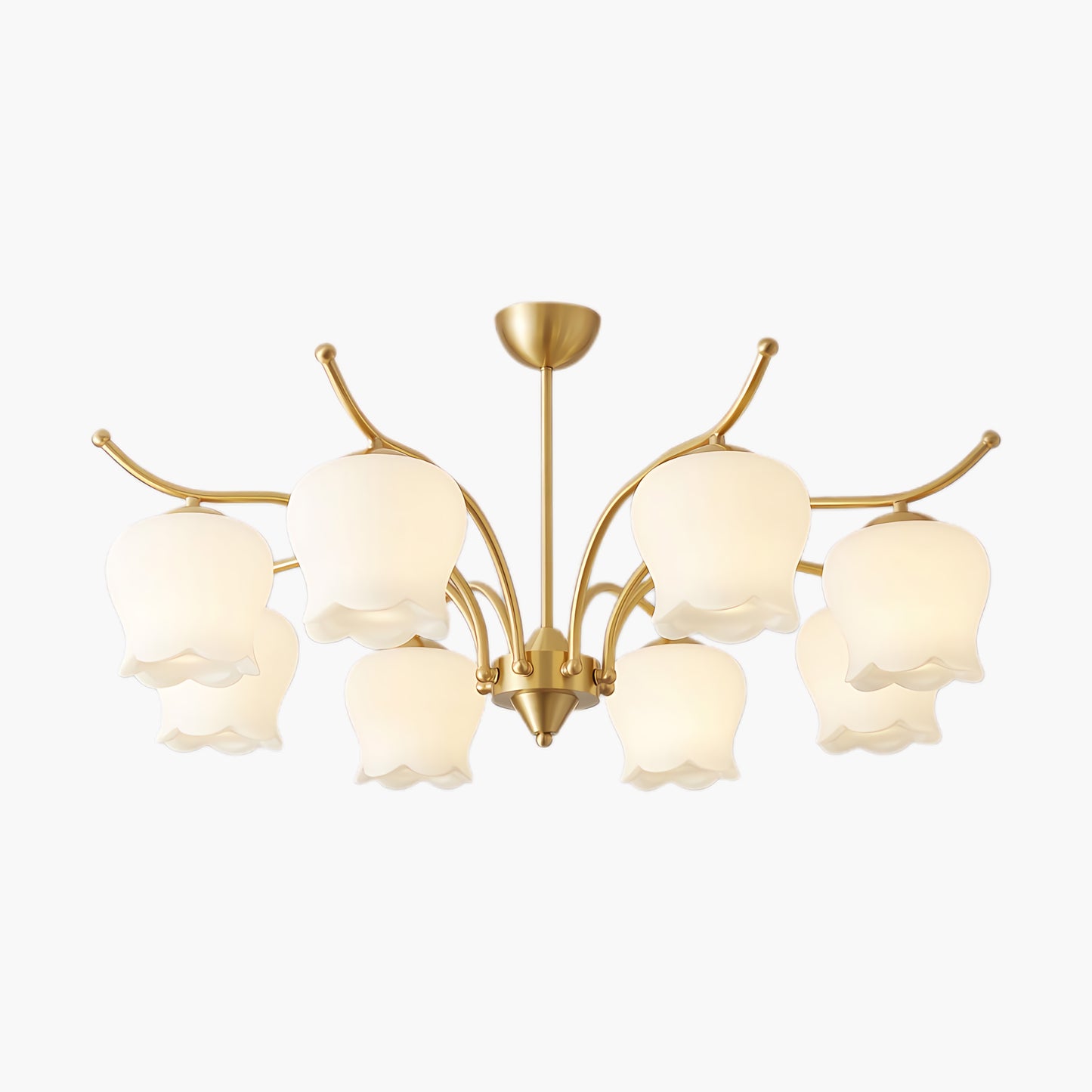 Tulip Brass Modern Crystal Chandelier