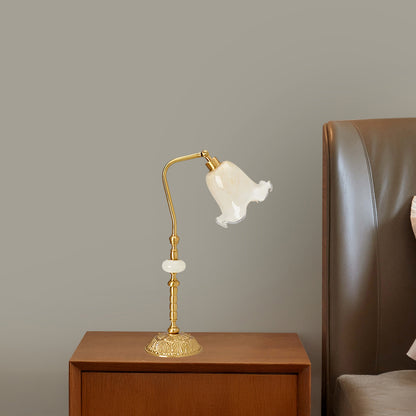 Tulip Brass Minimalist Crystal Table Lamp