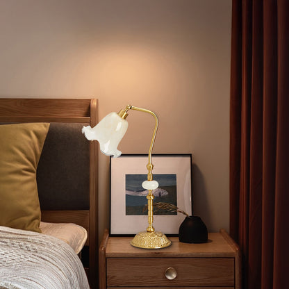 Tulip Brass Minimalist Crystal Table Lamp