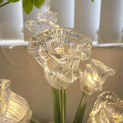 Tulip Flower Modern Crystal Table Lamp