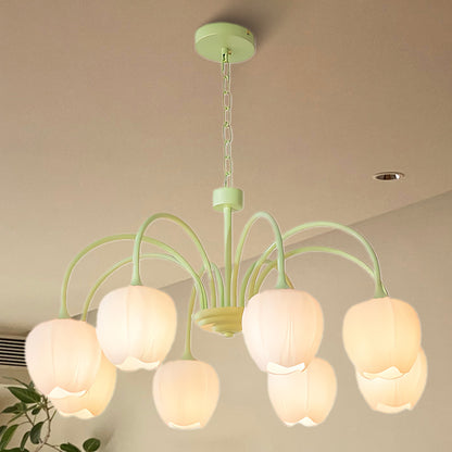 Tulip Matcha Modern Crystal Chandelier