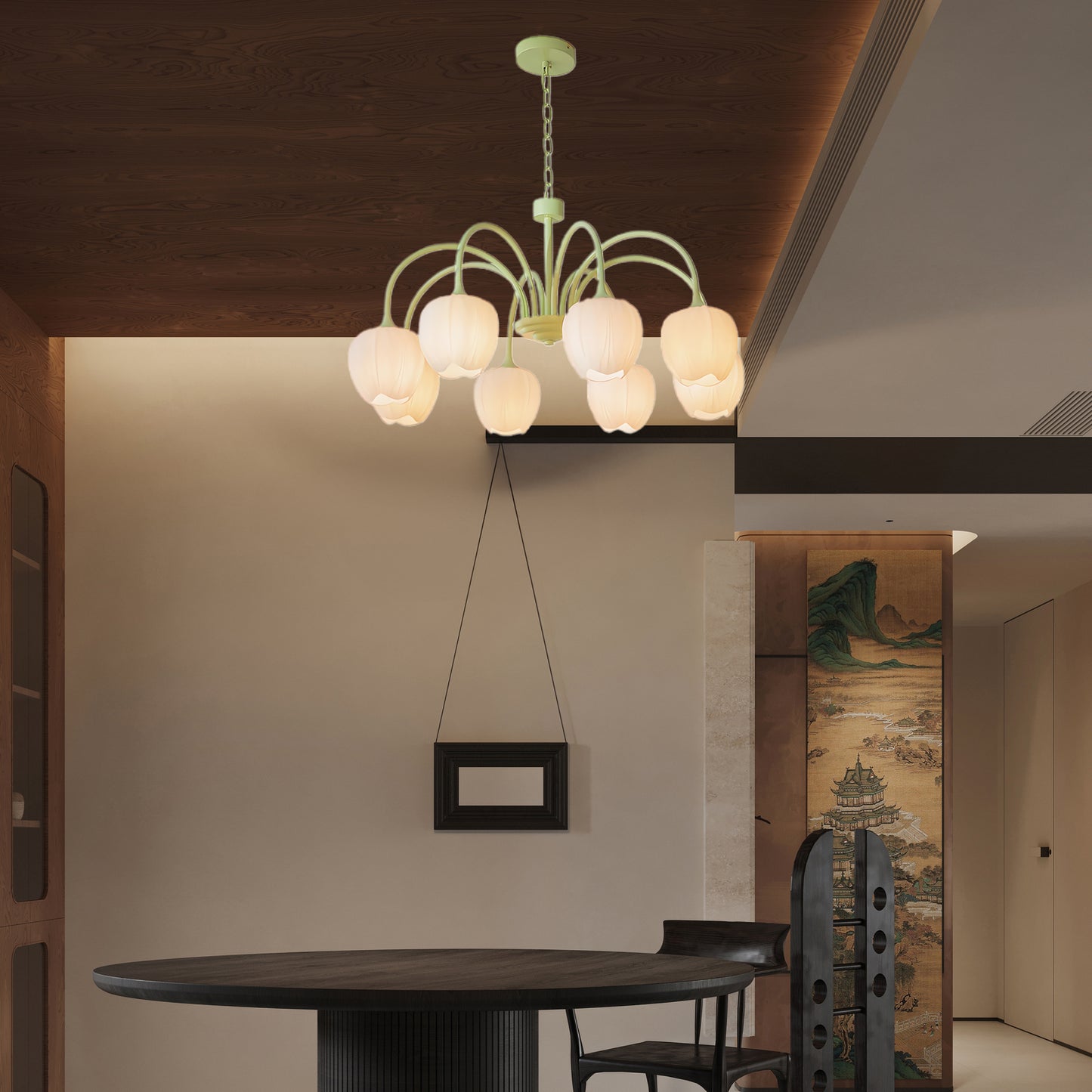 Tulip Matcha Modern Crystal Chandelier