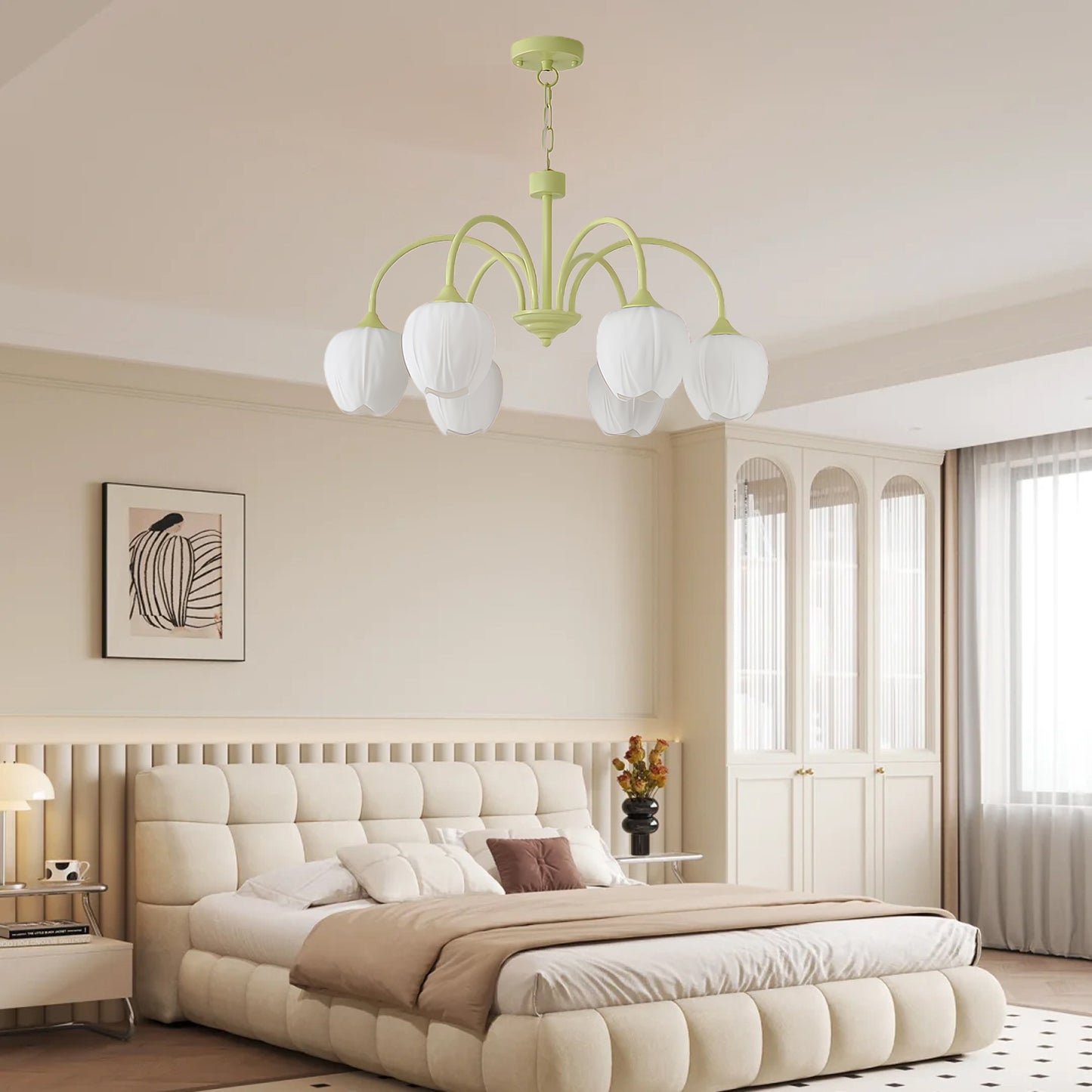 Tulip Matcha Modern Crystal Chandelier