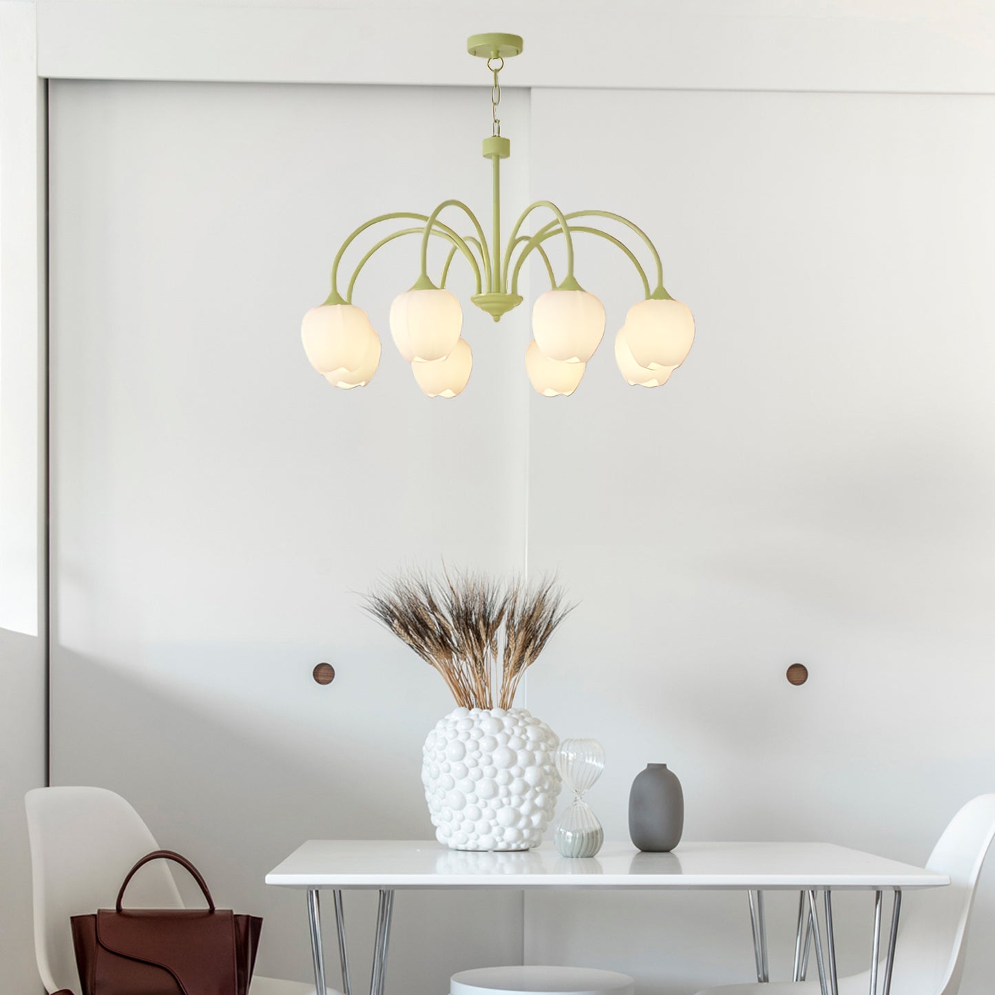 Tulip Matcha Modern Crystal Chandelier