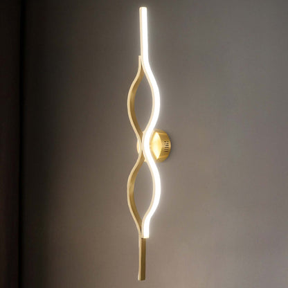 Twist Modern Brass Wall Light