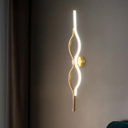 Twist Modern Brass Wall Light