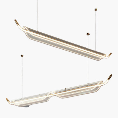 Two Boats Acrylic Contemporary Metal Pendant Light