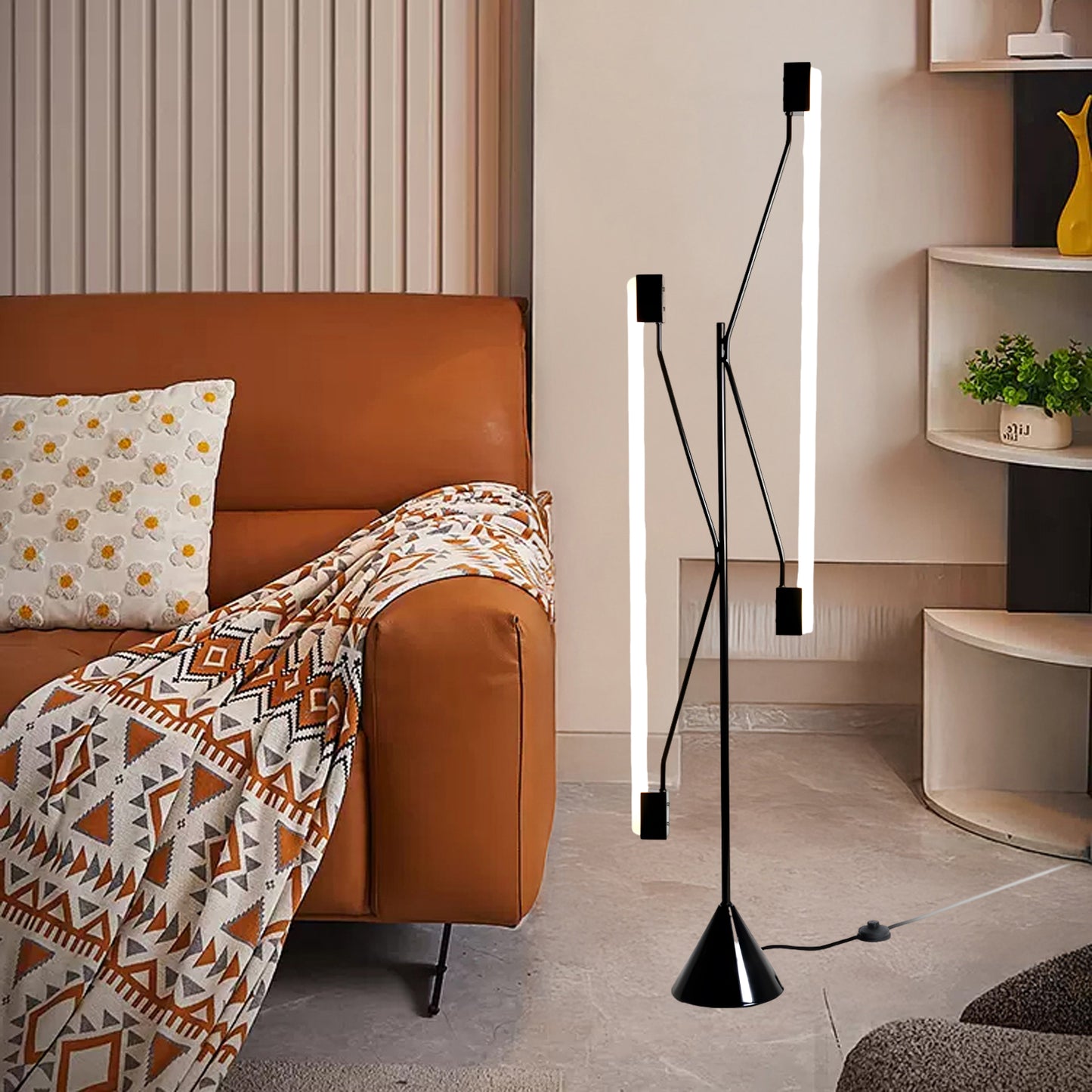 Two Tubes Modern Metal Floor Lamp