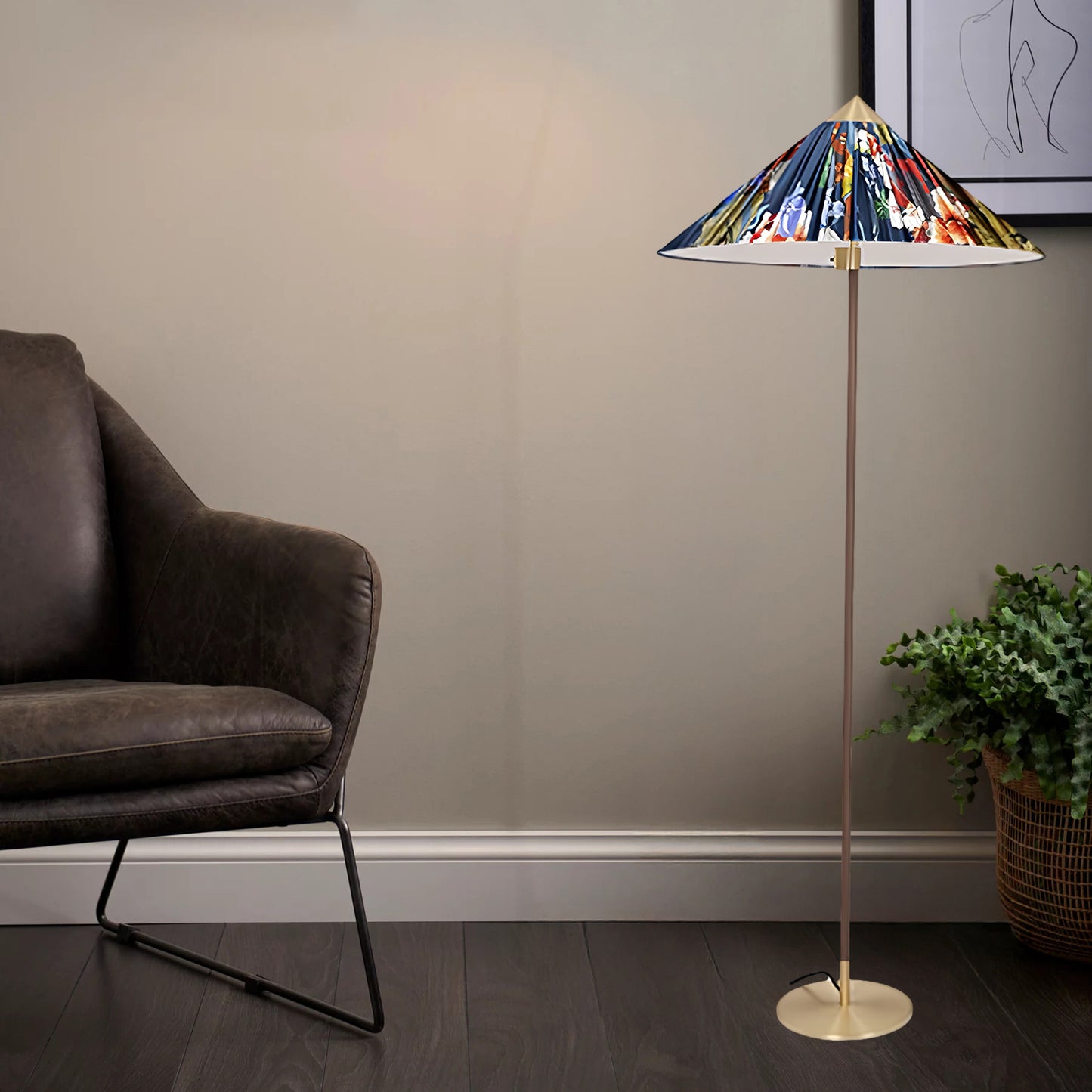 Tynell Eclectic Metal Floor Lamp