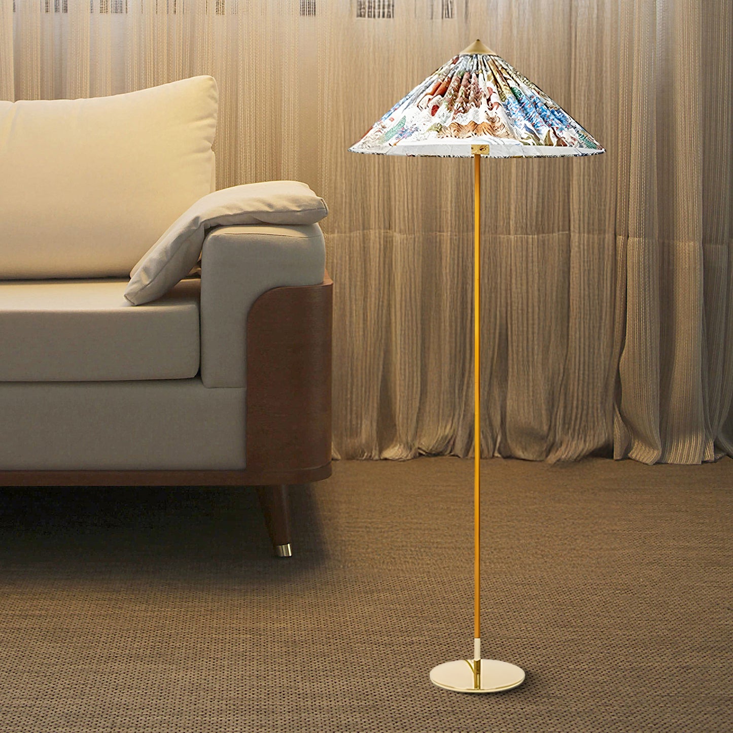 Tynell Eclectic Metal Floor Lamp