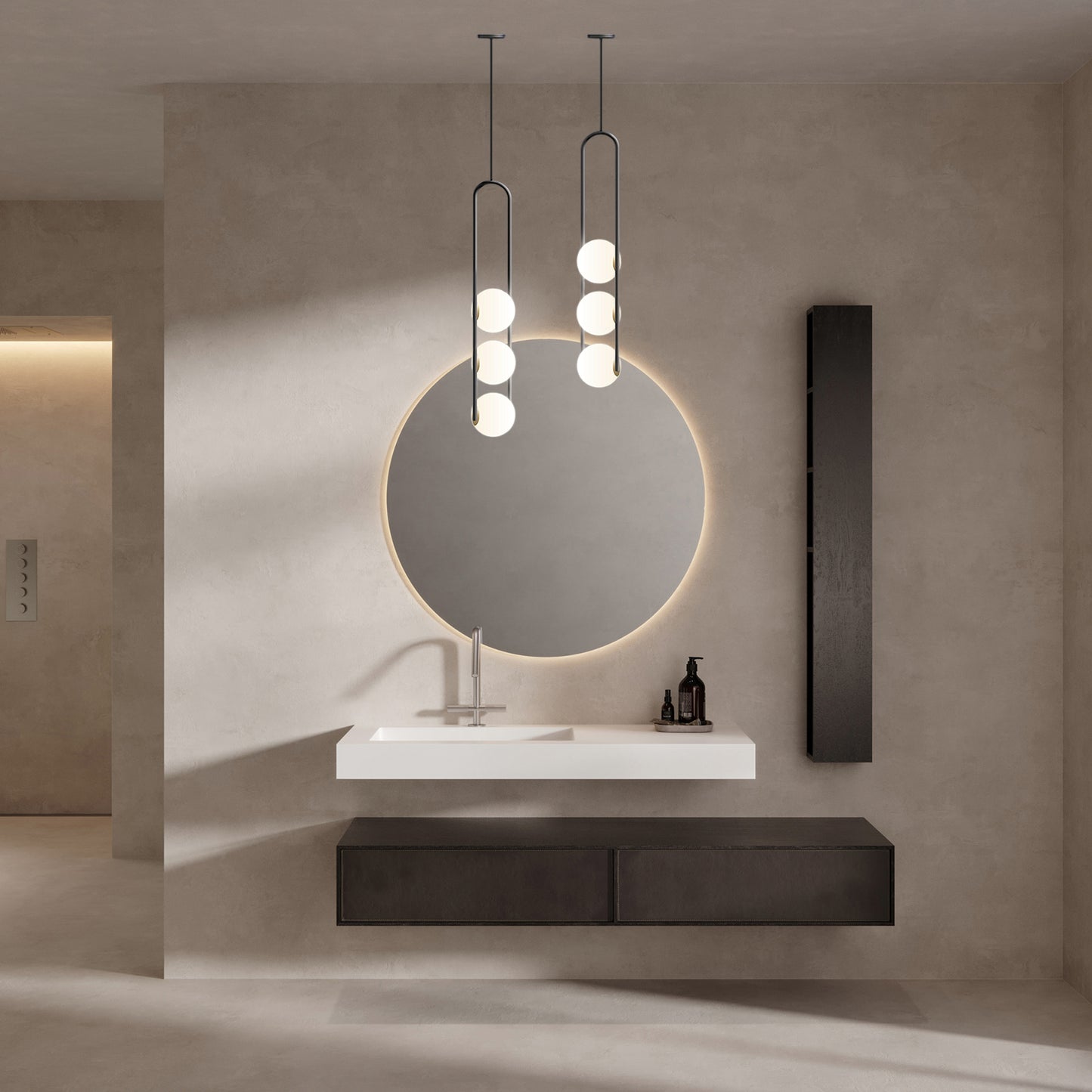 U Minimalist Crystal Pendant Lamp