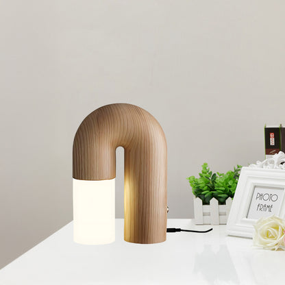 U Shaped Door Luxury Wood Table Lamp