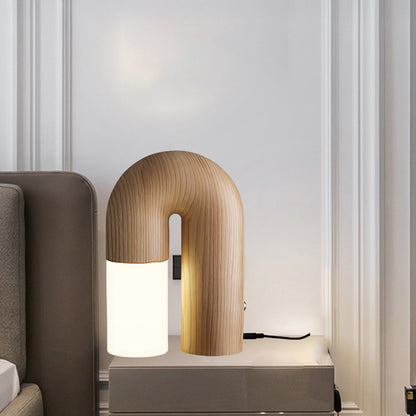 U Shaped Door Luxury Wood Table Lamp