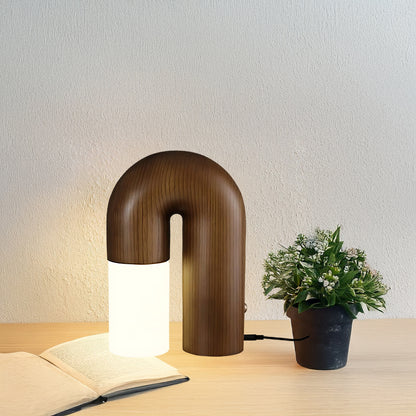 U Shaped Door Luxury Wood Table Lamp