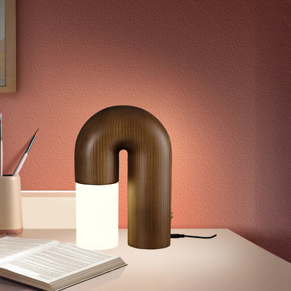 U Shaped Door Luxury Wood Table Lamp