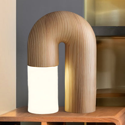 U Shaped Door Luxury Wood Table Lamp