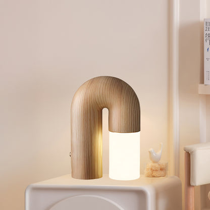 U Shaped Door Luxury Wood Table Lamp