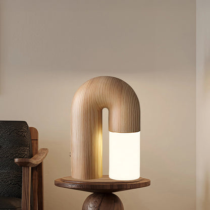 U Shaped Door Luxury Wood Table Lamp