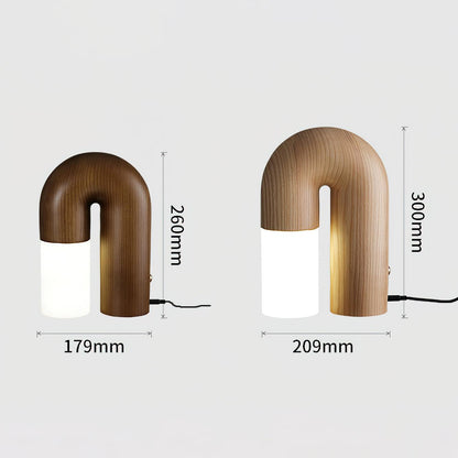 U Shaped Door Luxury Wood Table Lamp