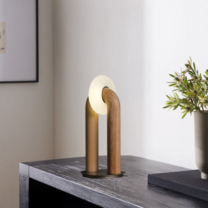 U-Shaped Xuanguang Eclectic Metal Table Lamp