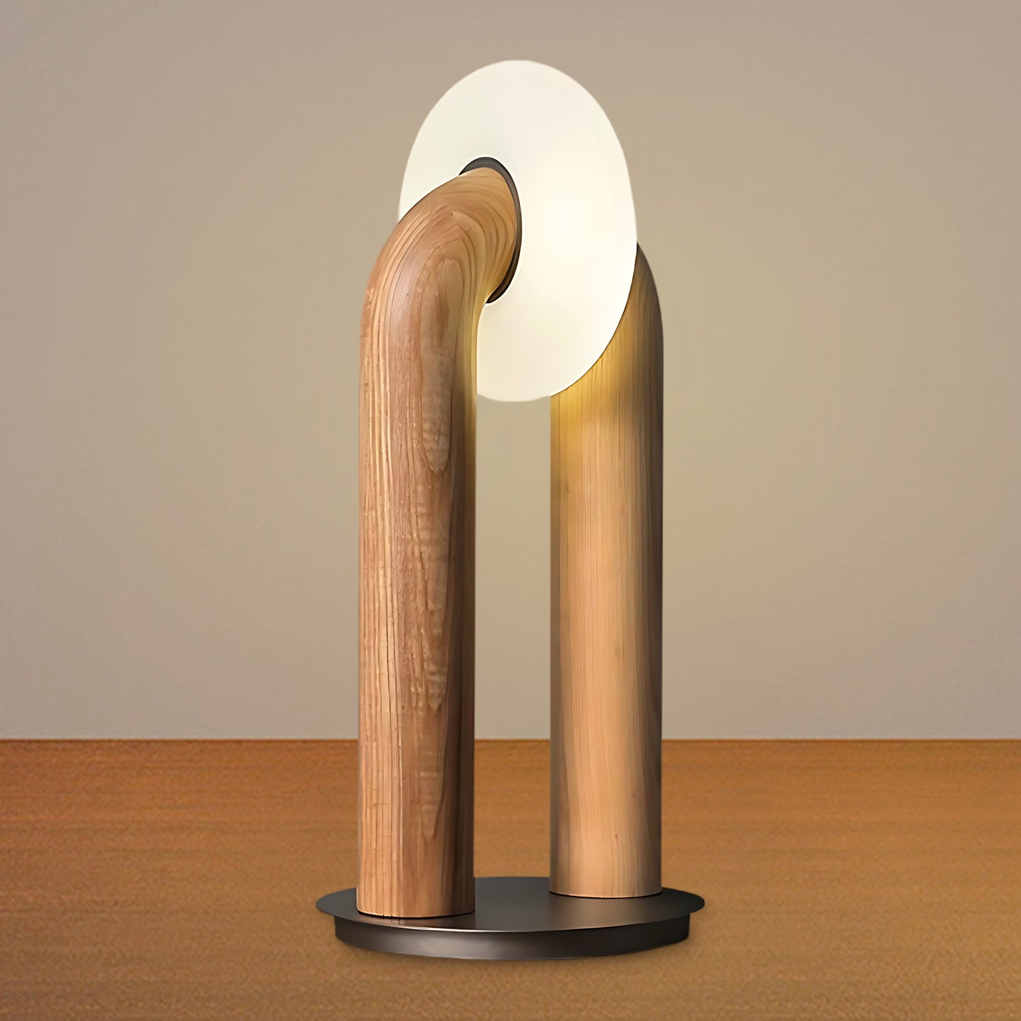 U-Shaped Xuanguang Eclectic Metal Table Lamp