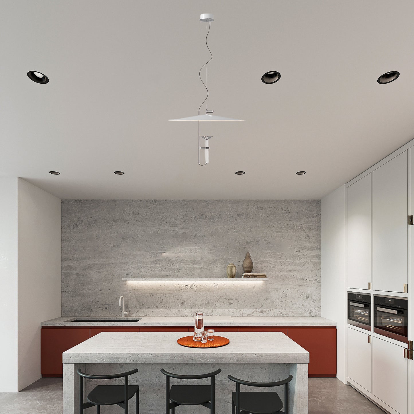 UFO Orbit Minimalist Metal Pendant Light