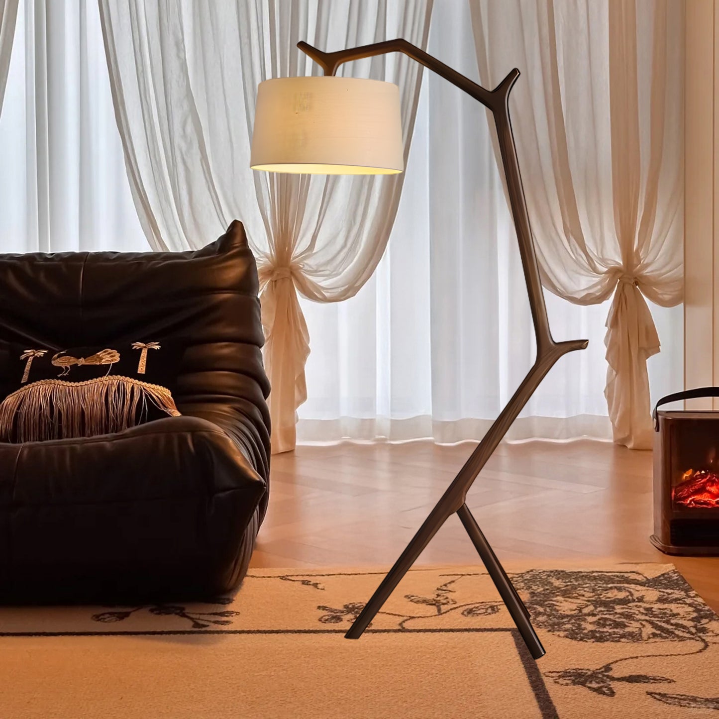 Umahi Modern Wood Floor Lamp