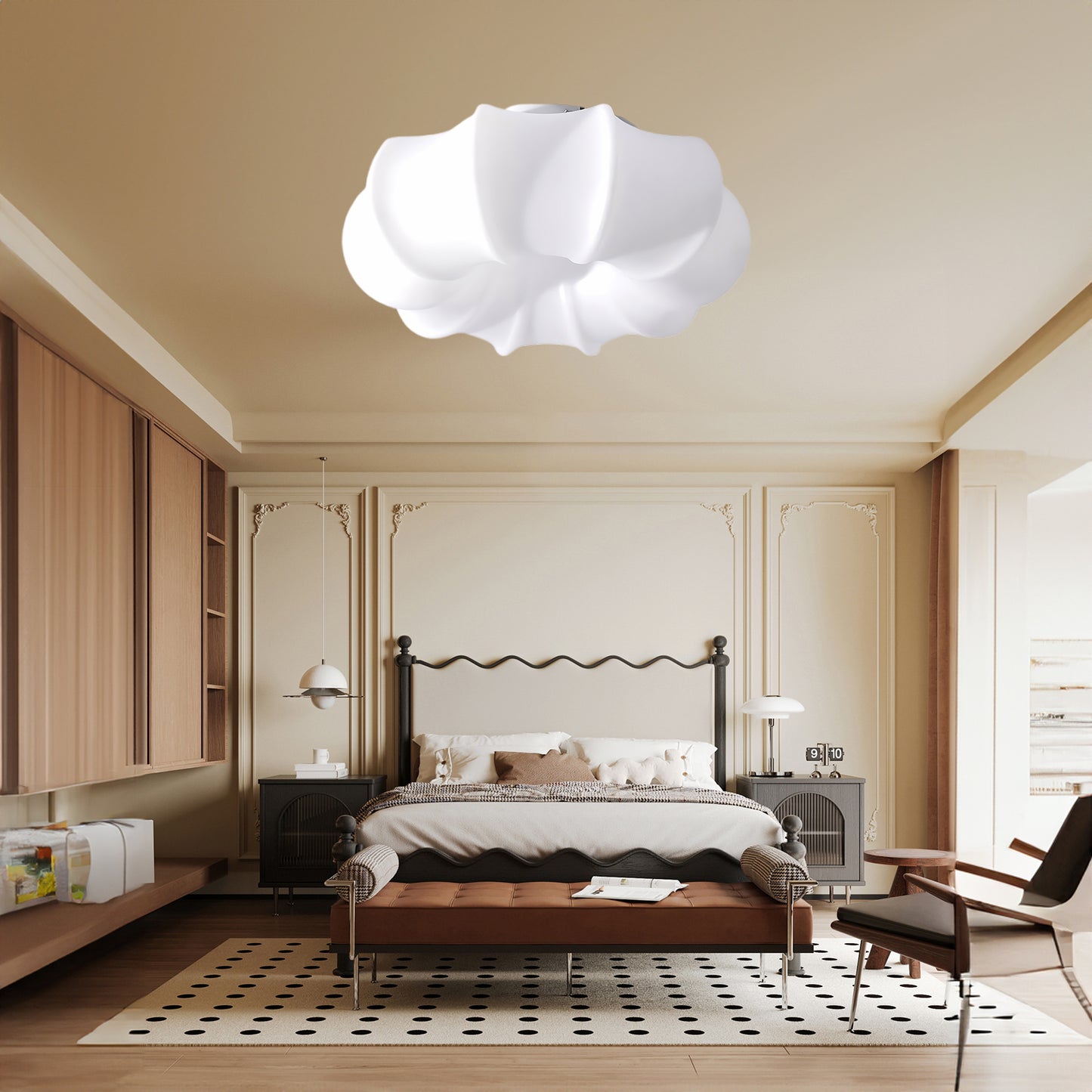 Umbrella Contemporary Metal Ceiling Lamp