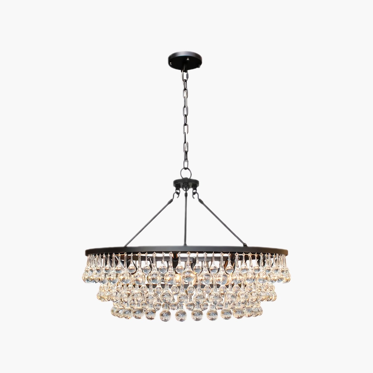 Unique Tiered Eclectic Crystal Chandelier