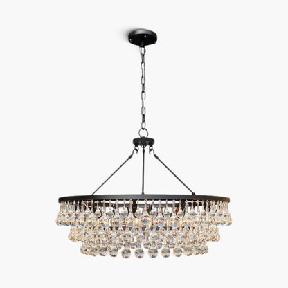 Unique Tiered Eclectic Crystal Chandelier