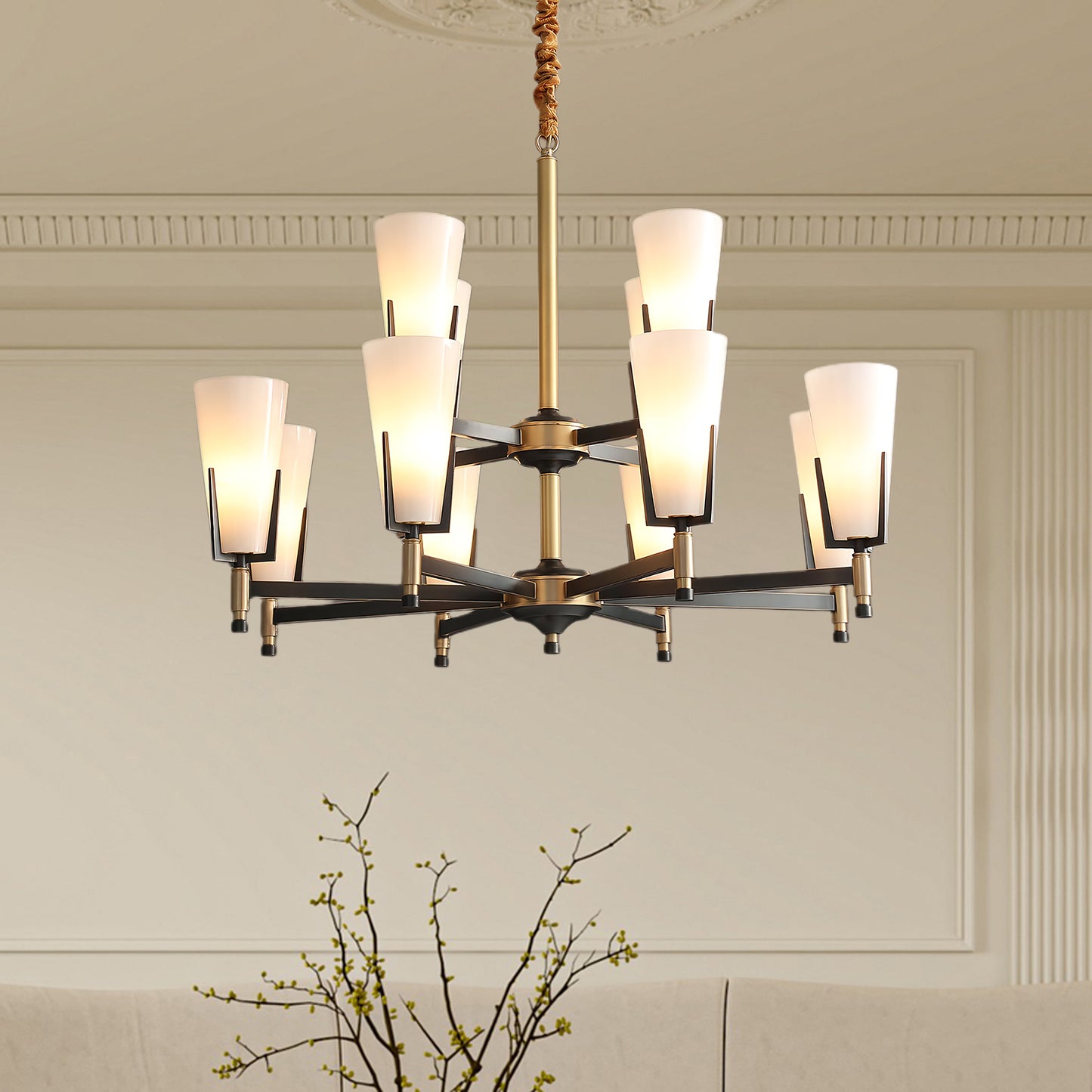 Upton Eclectic Crystal Chandelier