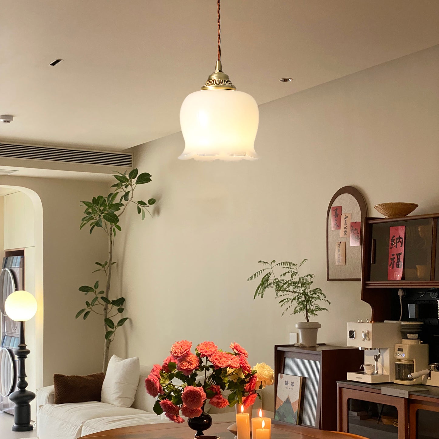 Valley flower Classic Brass Pendant Lamp