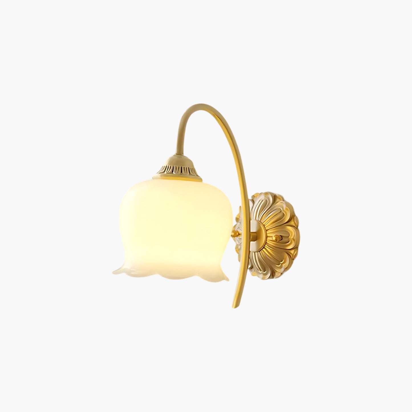 Valley Flower Classic Brass Wall Lamp