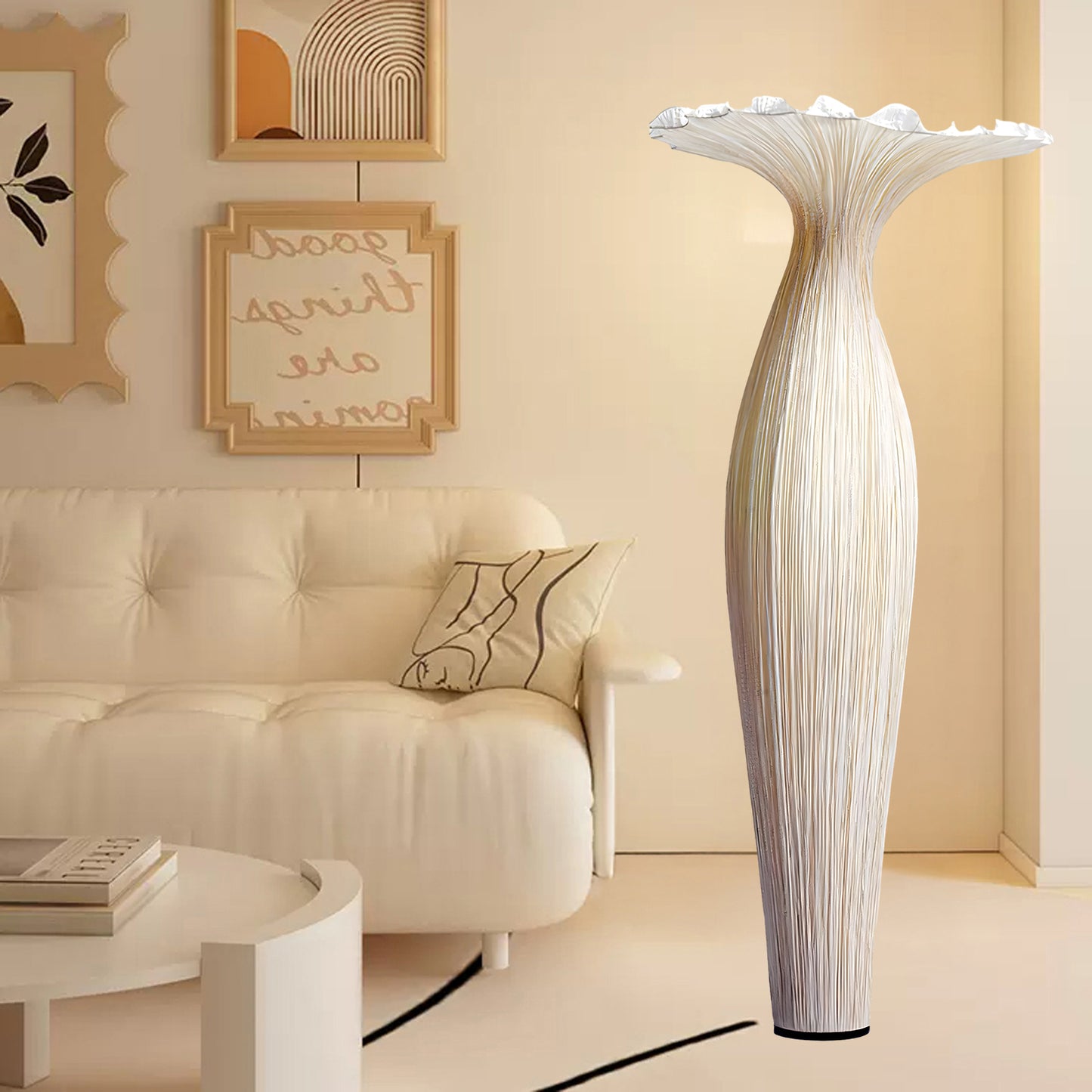 Vase Fabric Modern Metal Floor Lamp