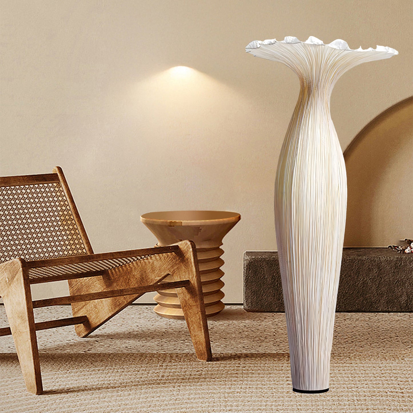 Vase Fabric Modern Metal Floor Lamp