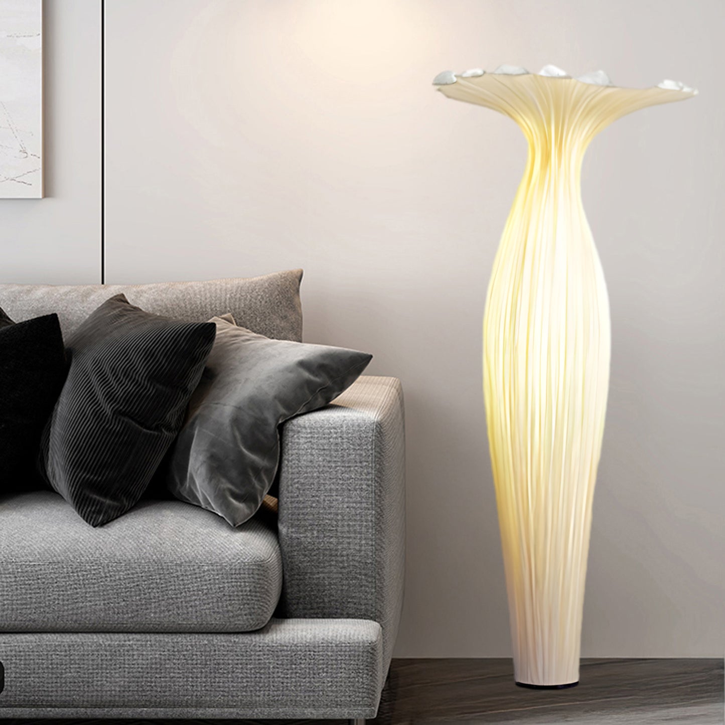 Vase Fabric Modern Metal Floor Lamp