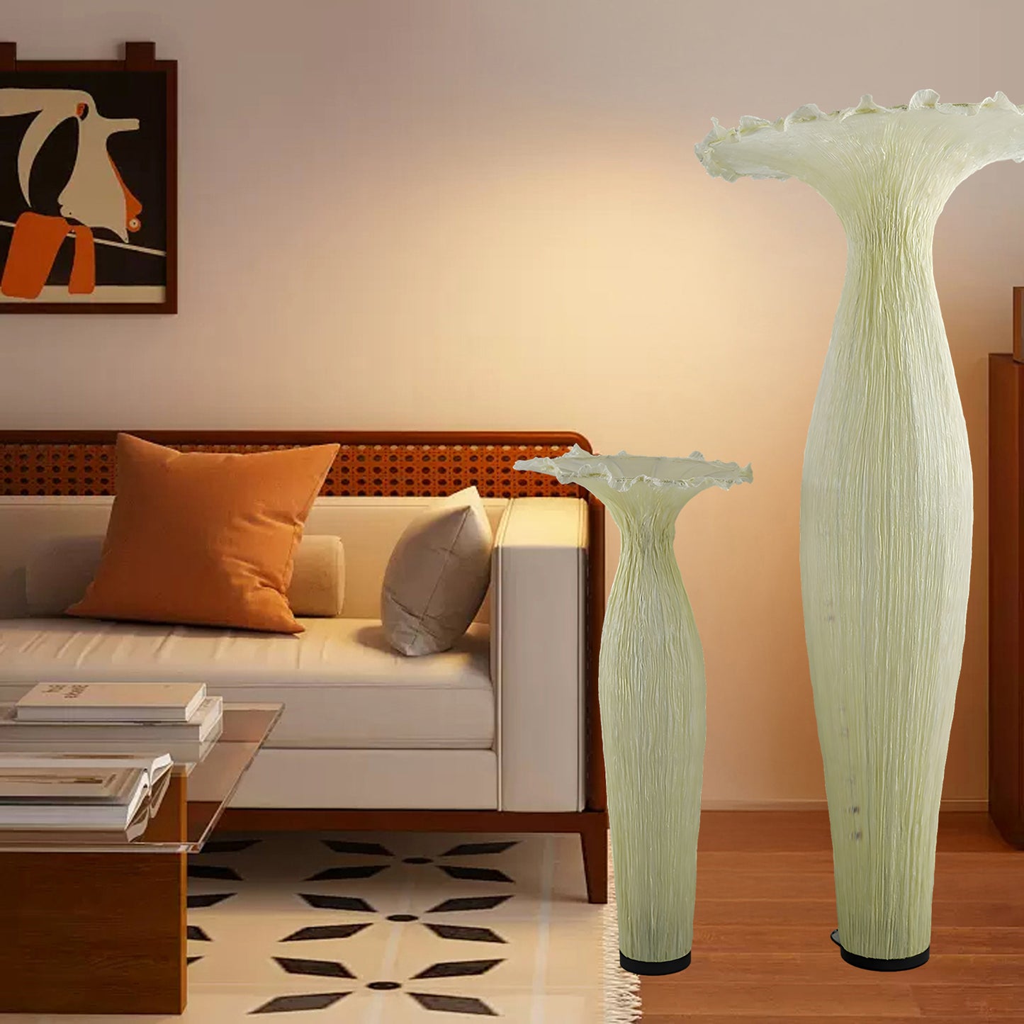 Vase Fabric Modern Metal Floor Lamp