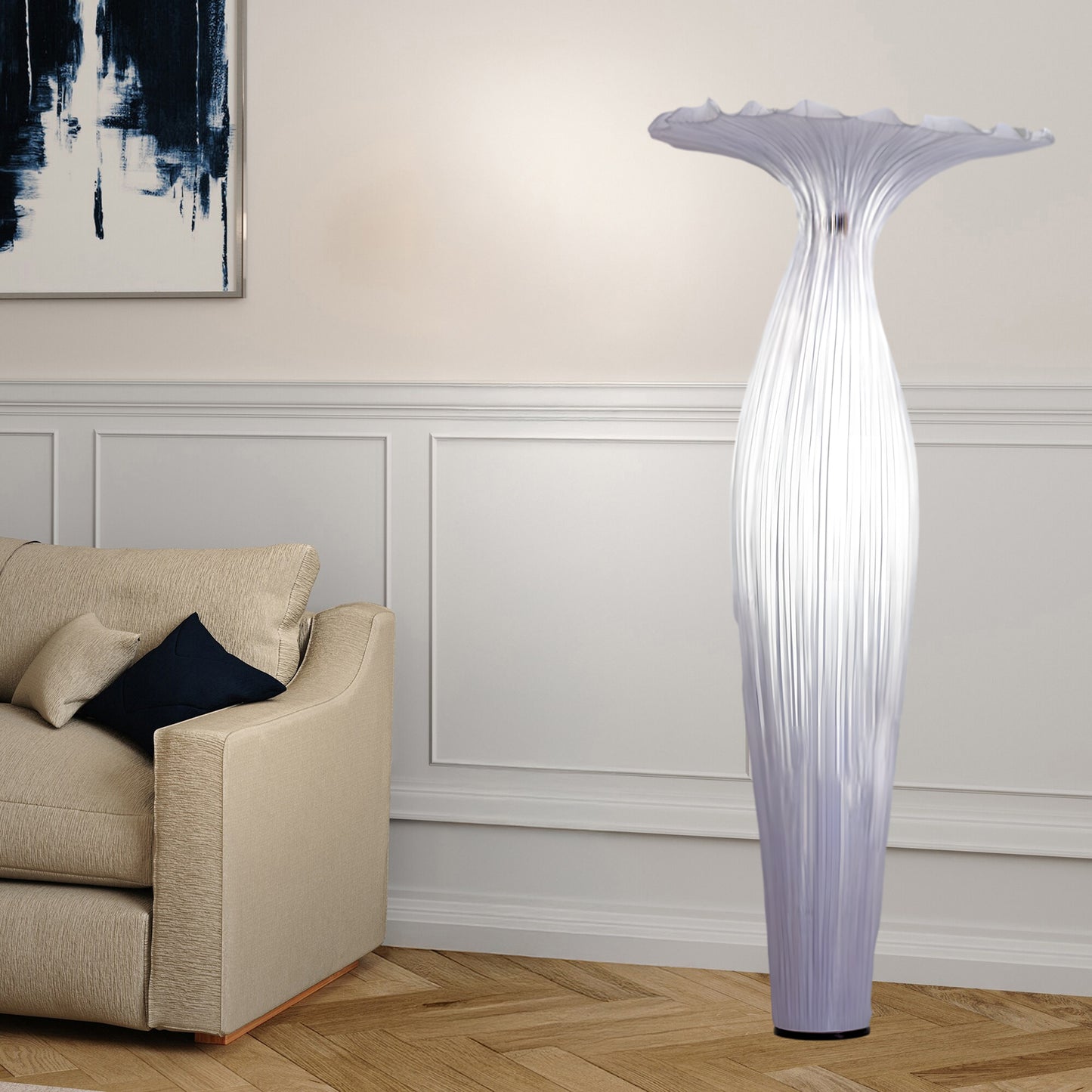 Vase Fabric Modern Metal Floor Lamp