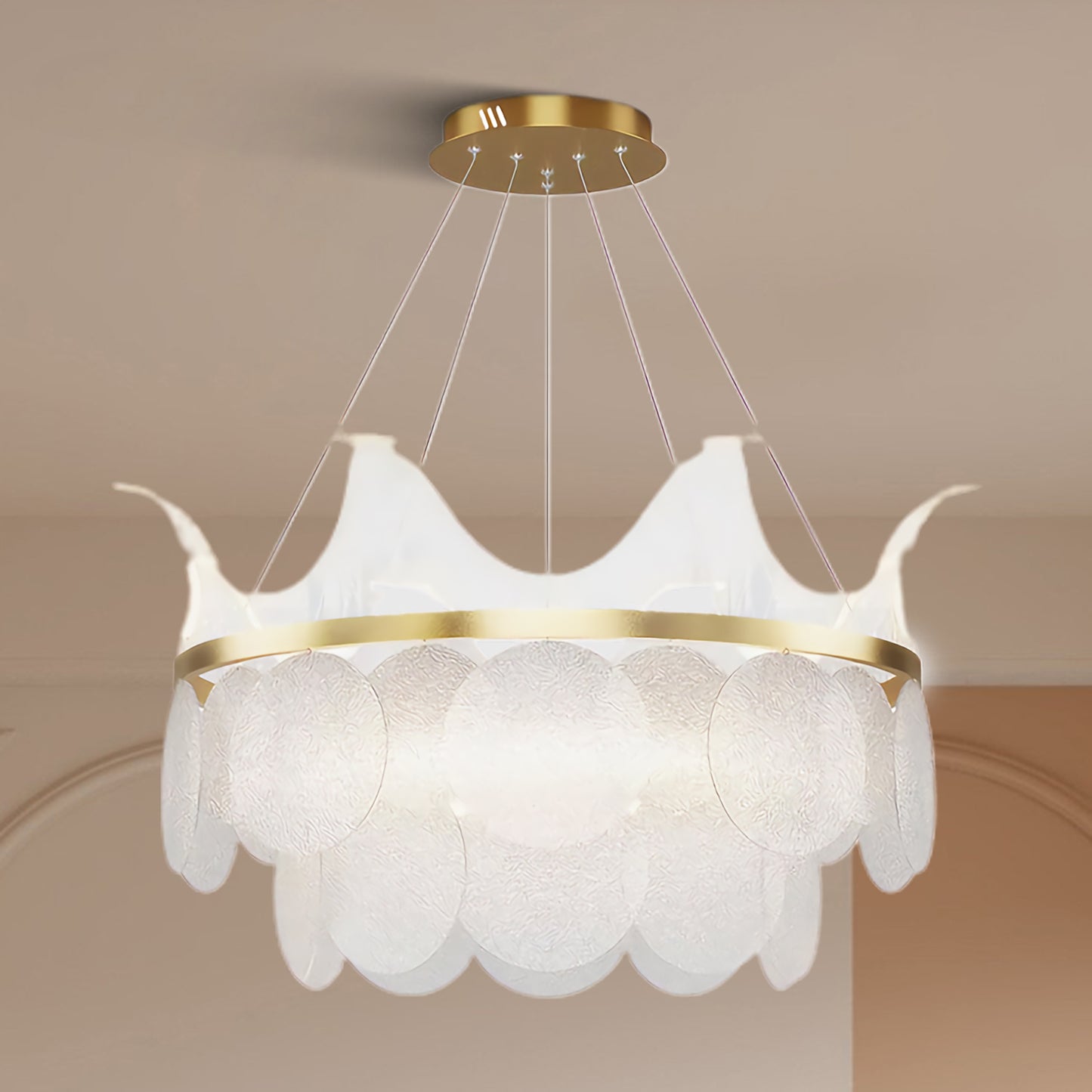 Vassar Crown Eclectic Crystal Chandelier