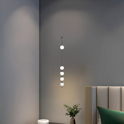 Vertical Balls Minimalist Crystal Wall Lamp